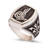 Silver Tughra Men's Ring